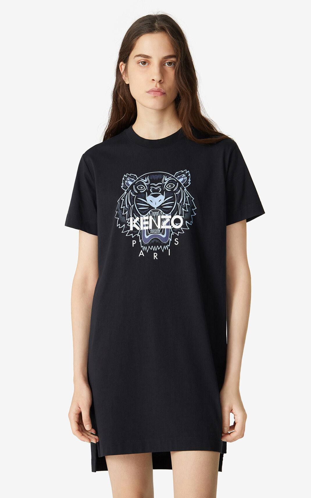 Kenzo Tiger T shirt Haljine Ženske - Crne - Hrvatska YMQJNX120